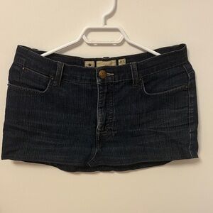 Dark Blue Denim Mini Skirt